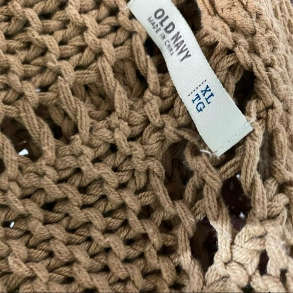 Old Navy XL tan Boho loose knit V-neck sweater - Picture 5 of 6